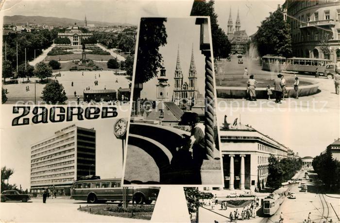 Zagreb Teilansichten Bahnof Kirche