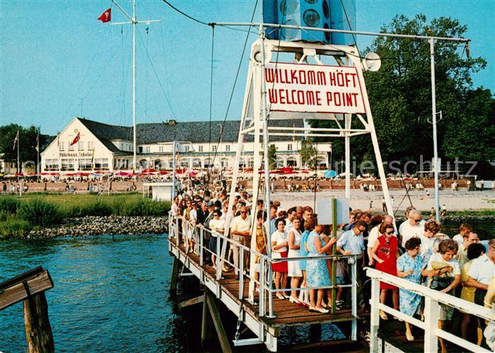 Hamburg Schiffsbegruessungsanlage Willkommhoeft am Schulauer Faehrhaus