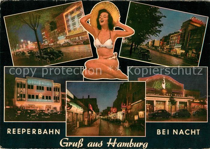 St Pauli Reeperbahn bei Nacht Details