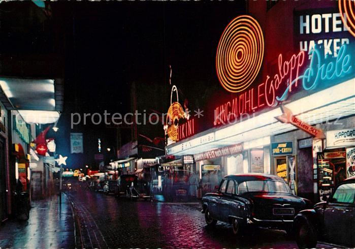 St Pauli Grosse Freiheit bei Nacht