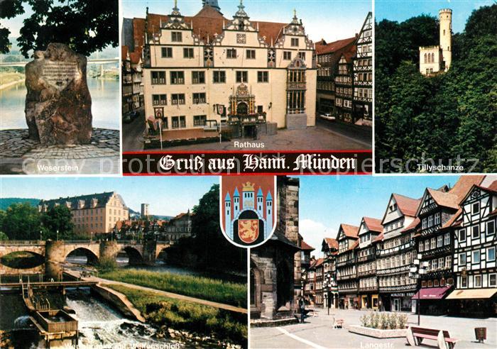 Hann. Muenden Weserstein Rathaus Tillyschanze Schloss Langestrasse