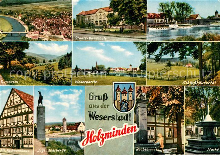 Holzminden Weser Staatsbauschule Rumortal Weserpartie Schiesshaeusertal Altes Fa