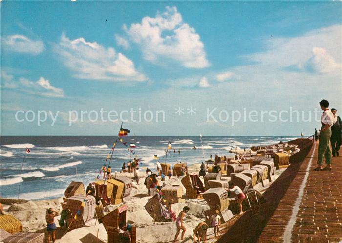 Wangerooge Nordseebad Strand Springflut