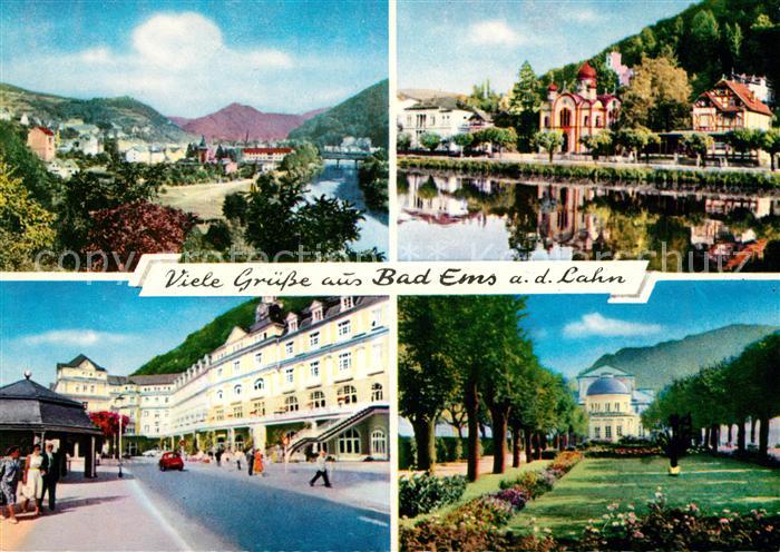 Bad Ems Panorama Russische Kirche Kurhaus Kuranlagen