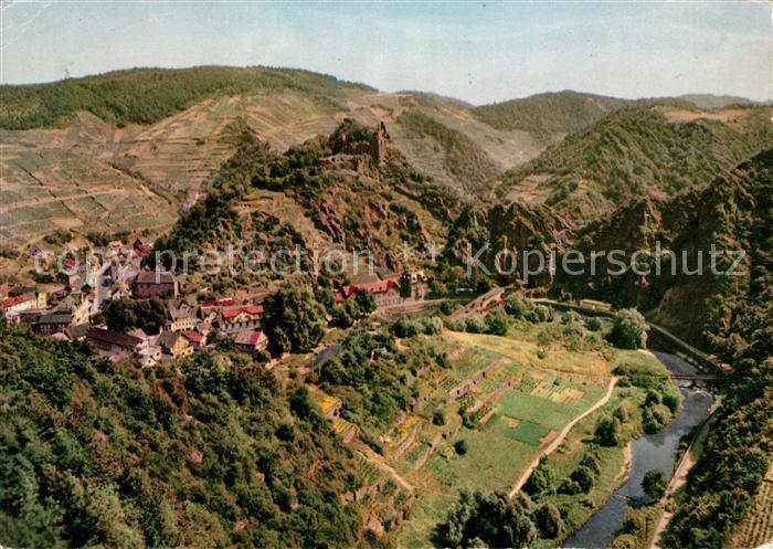 Altenahr Fliegeraufnahme mit Burg Are