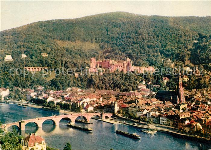 Heidelberg Neckar Alte Bruecke und Schloss