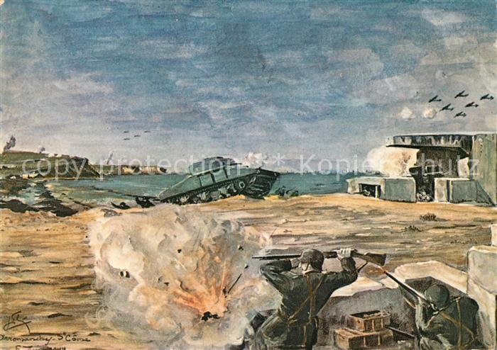 Arromanches-les-Bains Prise d’un blockhaus allemand par les t