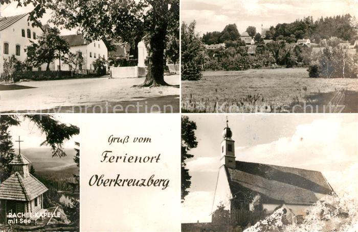 Oberkreuzberg Dorfplatz Panorama Rachel Kapelle mit See