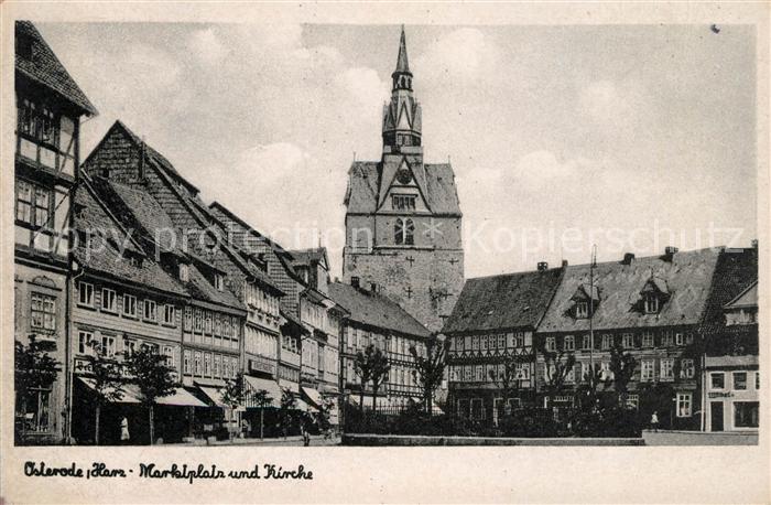 Osterode Harz Marktplatz und Kirche