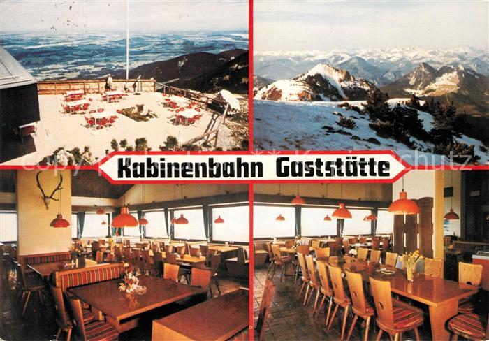 Samerberg Hochries Bergbahn Kabinenbahn Gaststaette Alpenpanorama Fernsicht