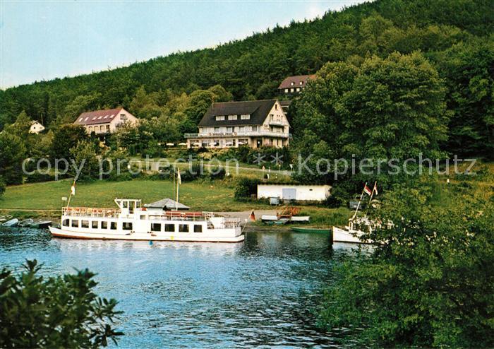 Waldeck Edersee Seehotel Prinz Restaurant Cafe am Edersee Ausflugsdampfer