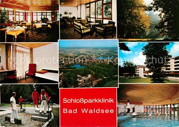 Bad Waldsee Schlossparkklinik Gastraeume Panorama Wassertreten Hallenbad