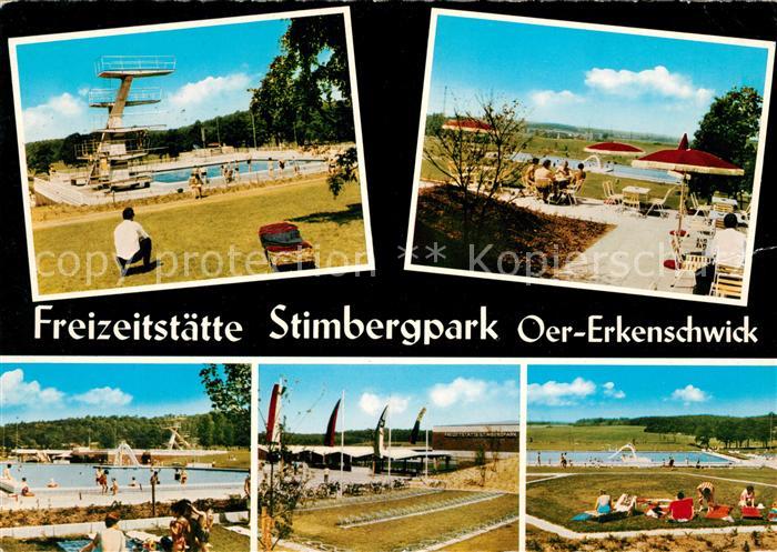 Oer-Erkenschwick Freizeitstaette Stimbergpark Sprungturm Schwimmbad Liegewiese