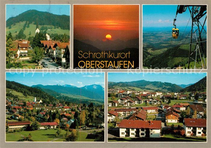 Oberstaufen Oberallgaeu Bayern Teilansichten Panorama Seilbahn