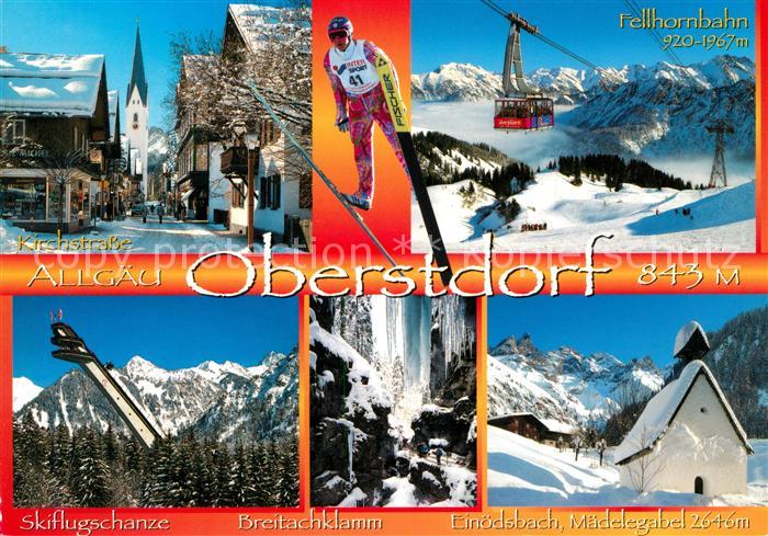 Oberstdorf Kirchstrasse Fellhornbahn Skiflugschanze Breitachklamm Kapelle Maedel