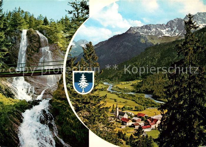 Hinterstein Bad Hindelang Zipfelsalper Wasserfall mit Pfannenhoelzer