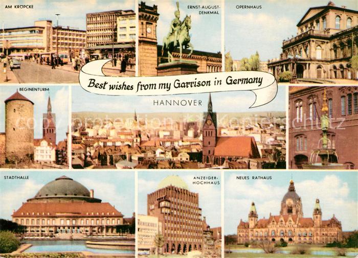 HANNOVER  CITY Am Kroepcke Opernhaus Beginenturm Stadthalle Anzeiger Hochhaus Ne