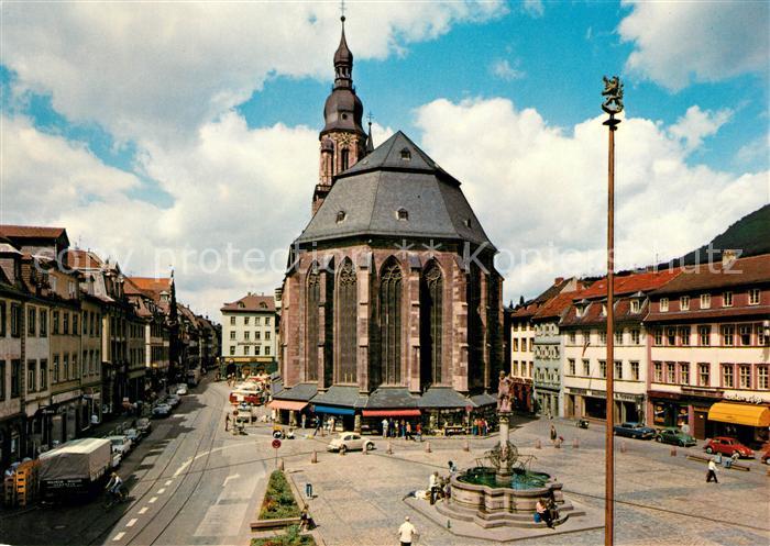 Heidelberg Neckar Heiliggeistkirche Brunnen