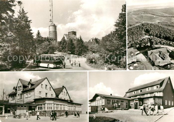 Grosser Inselsberg Blick vom Turm HO Gaststaette Inselsberg Berggasthof Stoehr