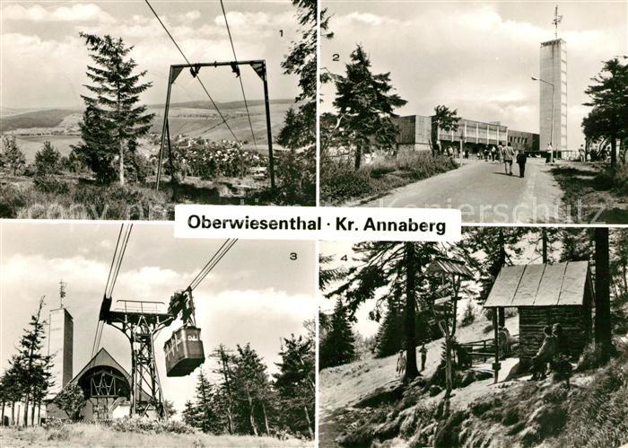 Oberwiesenthal Erzgebirge Blick vom Fichtelberg Fichtelberghaus Seilschwebebahn