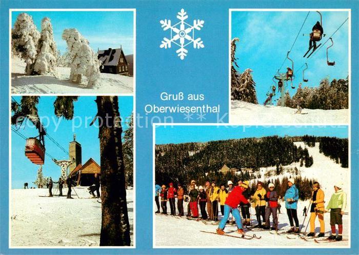 Oberwiesenthal Erzgebirge Wintersportplatz Skikurs Sessellift Kabinenbahn Winter