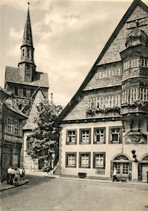Osterode Harz Rathaus Historisches Gebaeude St Aegidien Kirche