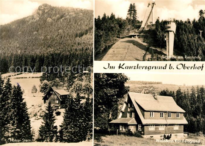 Oberhof Thueringen Hoher Stein Schanze am Rennsteig Waldhaus Kanzlersgrund