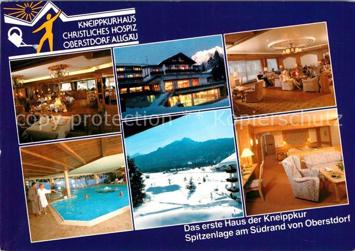 Oberstdorf Christliches Hospiz Kneippkurhaus Winterpanorama Alpen