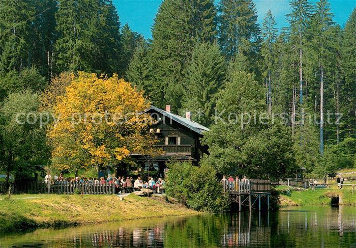 Zwieslerwaldhaus Ausflugsgaststaette Cafe Schwellhaeusl Teich