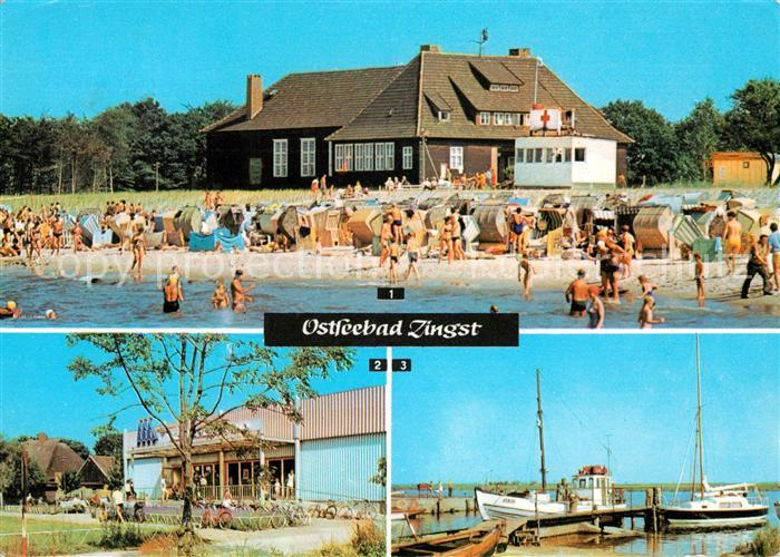Zingst Ostseebad HO Gaststaette Kurhaus HO Kaufhalle Hafen