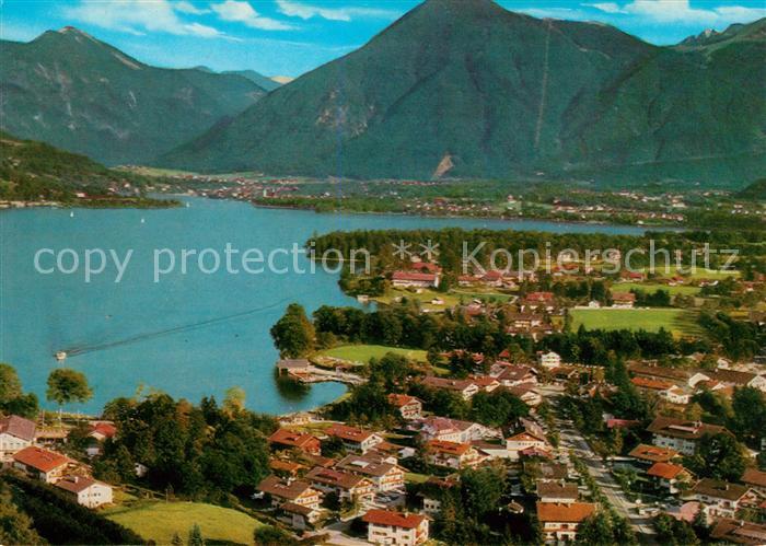 Bad Wiessee Kurort am Tegernsee mit Wallberg und Bodenschneid Fliegeraufnahme