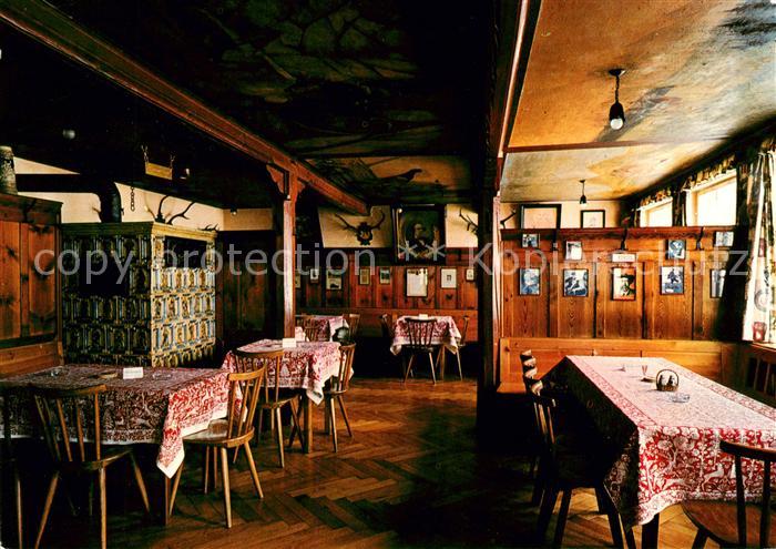 Bayrischzell Alpengasthof Zum feurigen Tatzelwurm Althistorische Gaststube