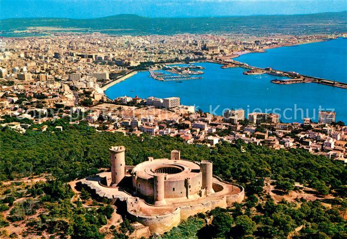 Palma de Mallorca Vista aerea de la ciudad Castillo de Bellver