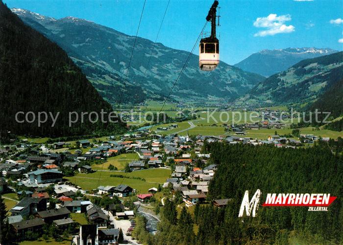 Mayrhofen Zillertal Ahornbahn Blick gegen Schwendau Hippach und Ramsau Alpenpano