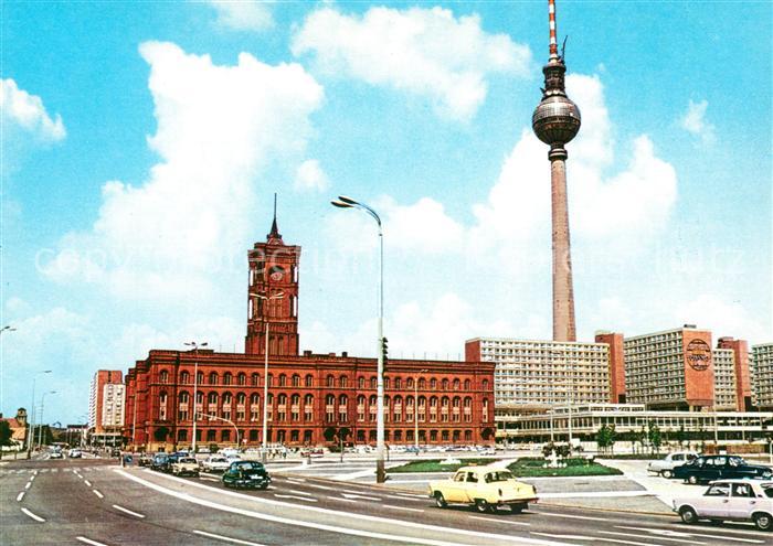 BERLIN  CITY Rathaus Fernsehturm Hauptstadt der DDR