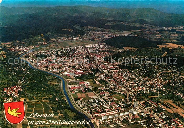 Loerrach Dreilaenderecke Fliegeraufnahme