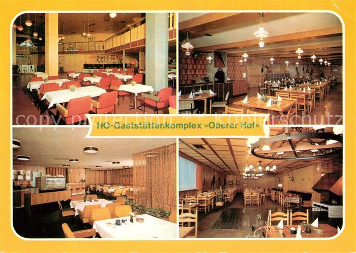 Oberhof Thueringen HO Gaststaettenkomplex Oberer Hof Tanzbar Restaurant Mokkabar