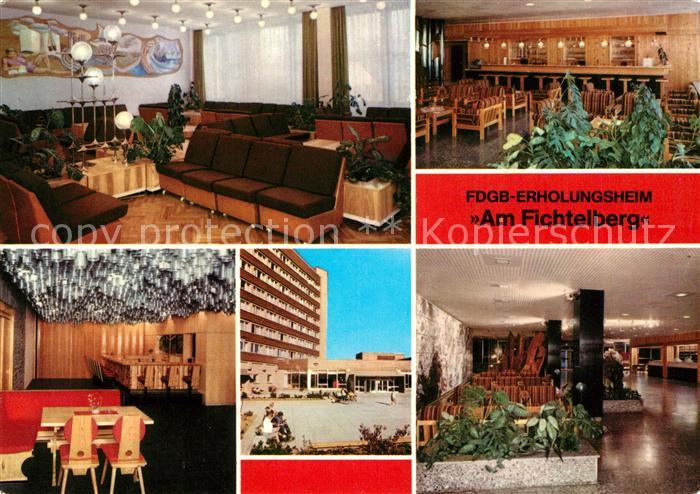 Oberwiesenthal Erzgebirge FDGB Erholungsheim Am Fichtelberg Buecherei Hallenbar