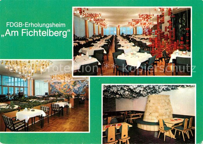 Oberwiesenthal Erzgebirge FDGB Erholungsheim Am Fichtelberg Speisesaal Cafe Stei