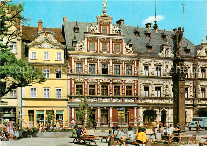 Erfurt Fischmarkt mir Roland Haus zum Breiten Herd Gildehause
