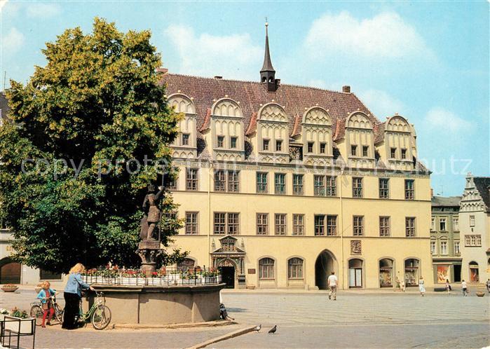 Naumburg Saale Rathaus Wilhelm Pieck Platz Brunnen