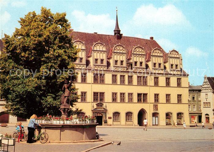 Naumburg Saale Rathaus Wilhelm Pieck Platz Brunnen