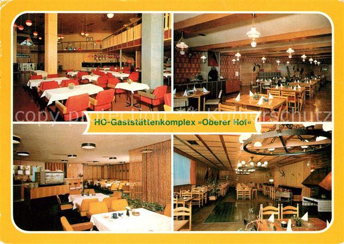 Oberhof Thueringen HO Gaststaettenkomplex Oberer Hof Tanzbar Restaurant Mokkabar
