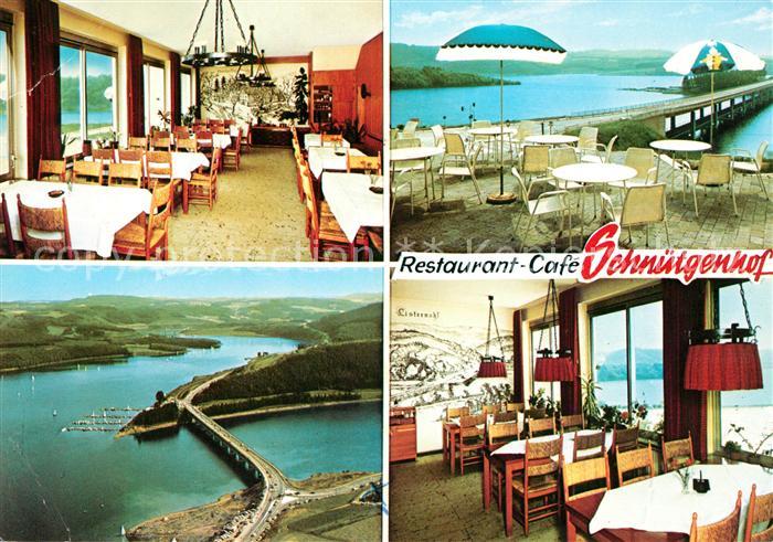 Weuste Restaurant Cafe Schnuetgenhof am Biggesee Bruecke Fliegeraufnahme