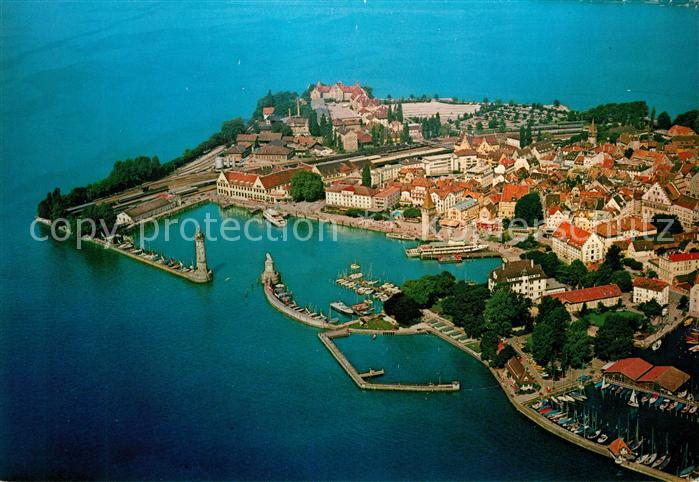 Lindau Bodensee Hafen Fliegeraufnahme