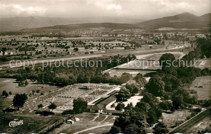 Rastatt Sportgelaende und Schwimmbad Fliegeraufnahme