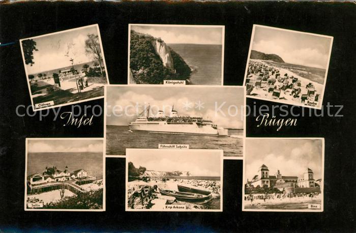 Insel Ruegen Goehren Koenigsstuhl Baabe Faehrschiff Sassnitz Sellin Kap Arkona B