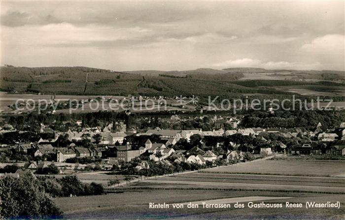 Rinteln Blick von den Terrassen des Gasthauses Reese