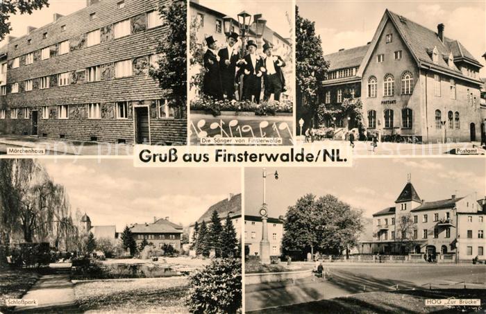 Finsterwalde Maerchenhaus Die Saenger von Finsterwalde Postamt Schlosspark HOG Z