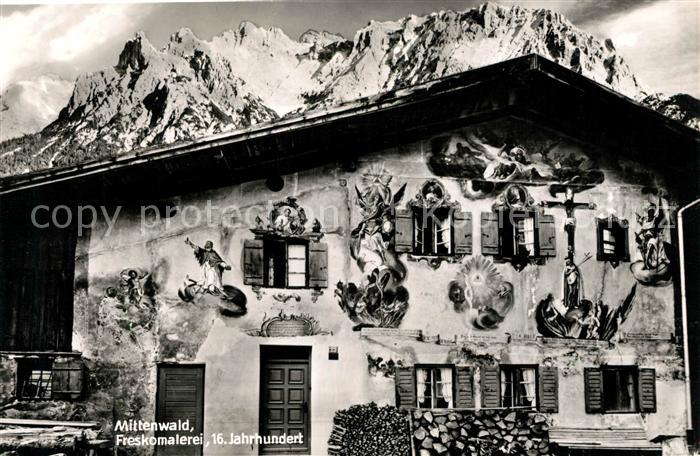 Mittenwald Bayern Freskomalerei 16tes Jahrhundert